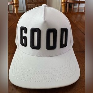 Brand New Men’s GOOD GOOD Golf Varsity Trucker Adjustable Hat White - Black